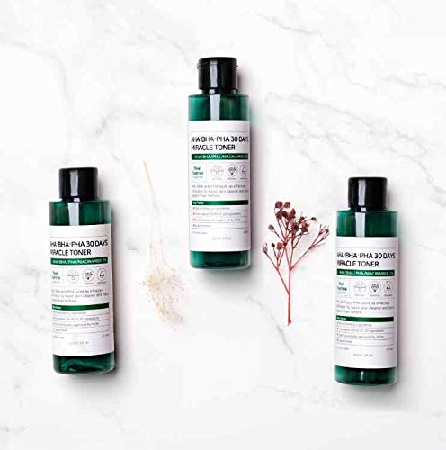 SOME-BY-MI - AHA BHA PHA 30 Days Miracle Toner - 150 ml, Niacinamida 2%, extractos de árbol de té 10000 ppm