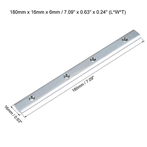 Sourcingmap Conector de línea recta, soporte de junta con tornillos para perfil de extrusión de aluminio