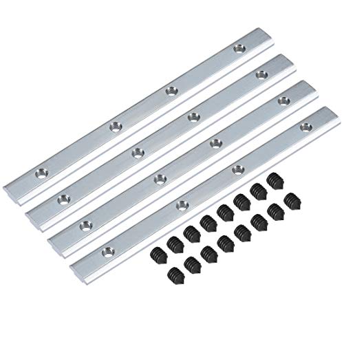 Sourcingmap Conector de línea recta, soporte de junta con tornillos para perfil de extrusión de aluminio