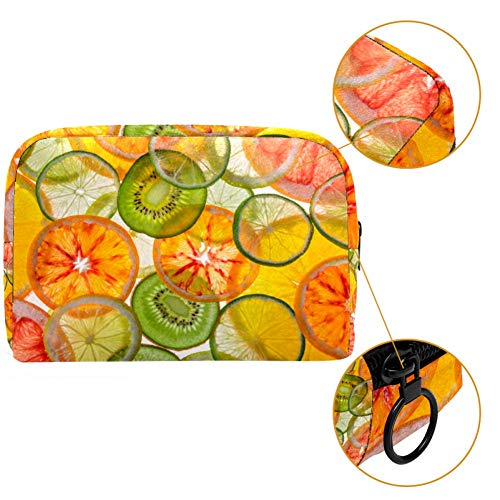 Splash Ink Fruit Oxford bolsa de maquillaje bolsa monedero organizador multifuncional hecho a mano bolsa de tela para mujeres