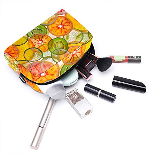 Splash Ink Fruit Oxford bolsa de maquillaje bolsa monedero organizador multifuncional hecho a mano bolsa de tela para mujeres