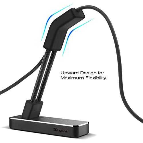 Stageek Bungee para Ratones, Soporte para Cable de ratón Gaming, Cable de aleación de Aluminio, Sistema de gestión del ratón, Flexible Soporte de Cable para ratón, fijador para Esports Gaming, Negro