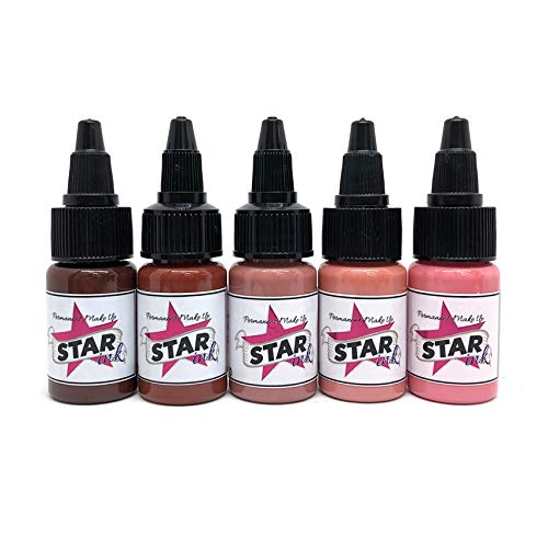 STARINKMAKEUP Tinta MICROPIGMENTACIÓN/microblading tattoo (0.5oz, KIT Labios 5)