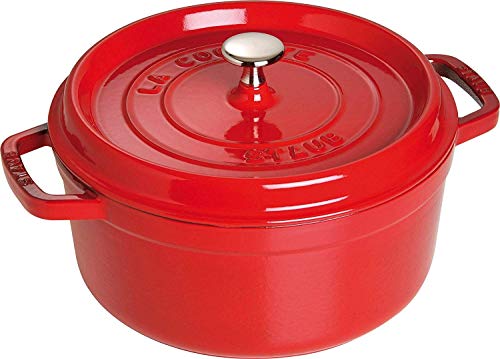 Staub 40509-835-0 - Olla Cocotte redonda, hierro fundido, rojo cereza, 24 cm