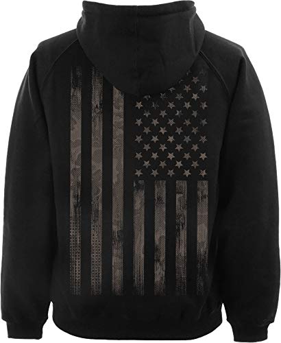 Sudadera con Capucha: Stars and Stripes con Bordado - Bandera USA Hoodie - Regalo Hombre-s y Mujer-es - Sweat-Shirt Estados Unidos América United States - Bike-r Rock Motero Chopper - US-Army (M)