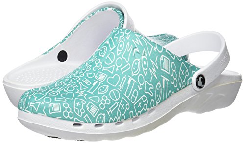 Suecos Oden Print, Zuecos de Trabajo, Unisex Adulto, Multicolor 21, 38 EU