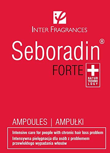 Suero para el crecimiento del cabello Seboradin Forte, sérum anticaída del cabello, tratamiento para el debilitamiento y la pérdida de cabello crónica, con extractos naturales y vitaminas, 14 ampollas de 5,5 mililitros cada una