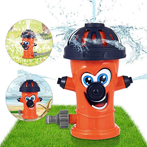 Sunshine smile Juguete de Rociadores,Juguete de Agua de Rociadores,Juegos de Agua para niños Jardin,Jardín de Verano Juguetes para niños Juguetes para rociar Agua (Naranja)