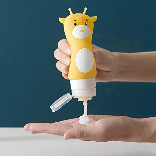 SUNXK Inicio Baño Silicona Cute Animal Shape Portable Travel Loción Botellas de Almacenamiento de la loción (Size : Capacity 70ml)