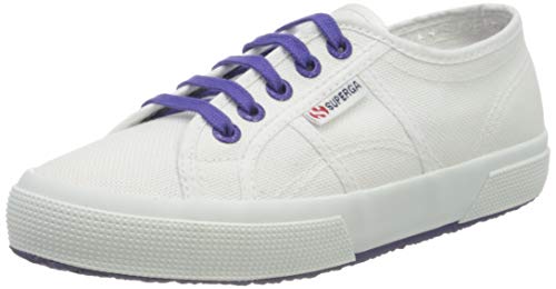 Superga 2750-cotcontrastu, Zapatillas de Gimnasia Unisex Adulto, Blanco (White/Violet Purple A0b), 39 EU