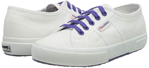 Superga 2750-cotcontrastu, Zapatillas de Gimnasia Unisex Adulto, Blanco (White/Violet Purple A0b), 39 EU