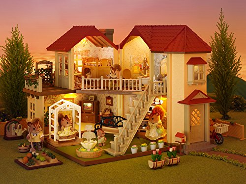 SYLVANIAN FAMILIES- City House with Lights Casa de Mini Muñecas y Accesorios, Multicolor, 65.0 x 34.8 x 20.6 (Epoch para Imaginar 2750)