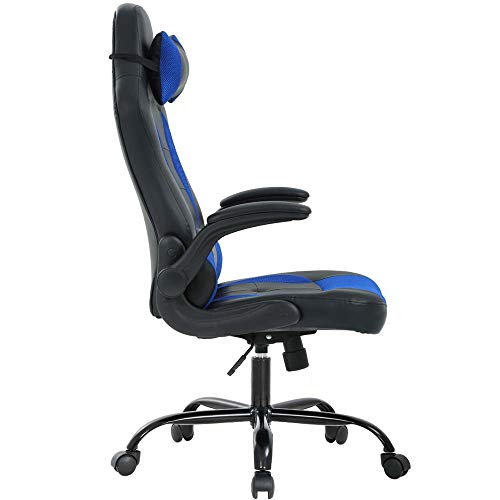 T-LoVendo TLVC66-BLUE Silla Gaming, Negro/Azul