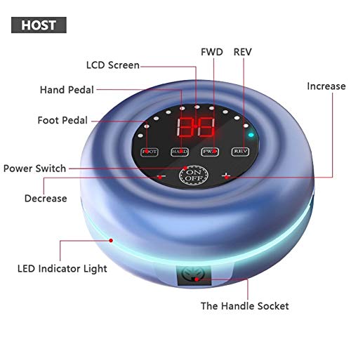 Taladro Eléctrico Clavo - 35000RPM Profesional Alta Velocidad Manicura Pedicura Máquina Con Pantalla Alta Definición Digital Portátil Taladro Eléctrico Efile Para Dar Forma, Quitar Uñas Acrílicas