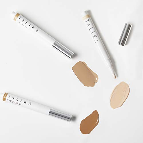 Talika Eye Detox Concealer - Maquillaje : corrector de alta cobertura que alisa las bolsas antiarrugas todo tipo de ojeras - Tintado Bronce, 2 ml