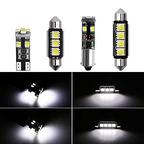 Teabelle 21 Piezas de Luz Interior LED para Coche Kit de Lámpara de Cúpula Placa de Matrícula Bombillas