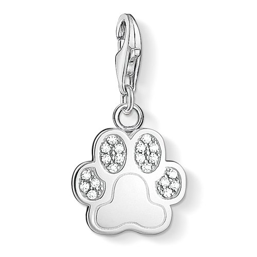 Thomas Sabo - Charm con Cierre para Mujer de Plata de Ley 925/1000 con Zirconia Cúbica