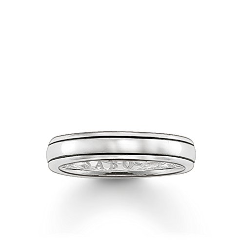 Thomas Sabo Unisex banda anillo – Anillo de plata de ley 925, ennegrecido tr1998 – 001 – 12, Plata-esterlina, plata, 52