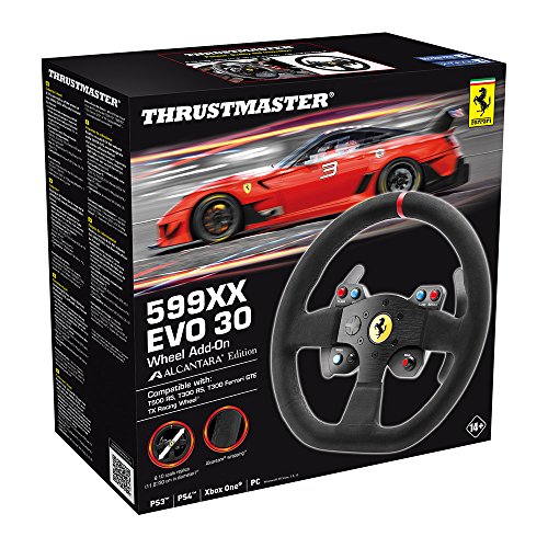 Thrustmaster FERRARI 599XX EVO 30 WHEEL Add-on - Volante ALCANTARA EDITION - Para T300, TX 458, T500 y TS-PC Racer - Licencia Oficial Ferrari - 30cm diametro