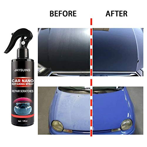 Tianbi Aerosol de Pulido Reparador de Arañazos Nano de 120 Ml Spray Removedor de Arañazos Spray de Protección de Pintura para Revestimiento Cera para Pulir Coches Removedor de Arañazos