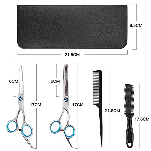 Tijeras Peluqueria Profesional, 10 piezas tijeras de adelgazamiento kit, tijeras de corte de cabello afiladas de primera calidad, Juego de tijeras para el cabello para peluquería salón home