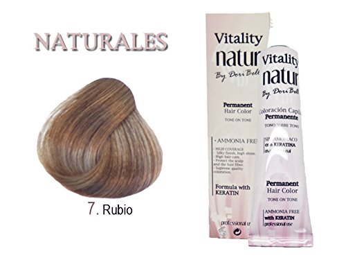 Tinte Vitality Natur Sin Amoniaco + Keratina 60ml. Tono Rubio