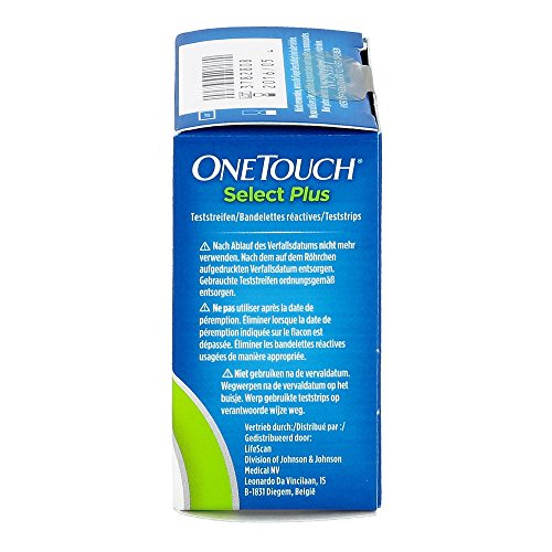 Tiras para medir el nivel de glucosa en sangre, OneTouch Select, paquete de 50