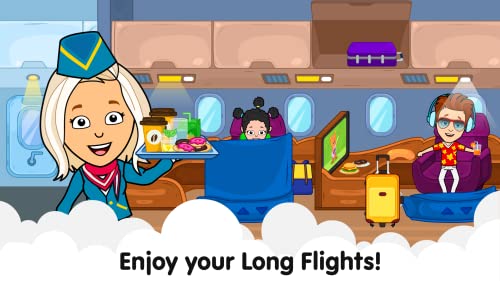 Tizi Town - My Airport Games For Girls & Boys, Avión gratuito para que los niños viajen por el mundo