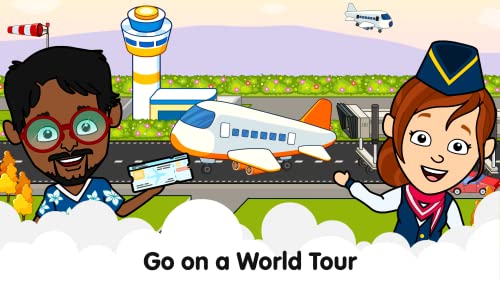 Tizi Town - My Airport Games For Girls & Boys, Avión gratuito para que los niños viajen por el mundo