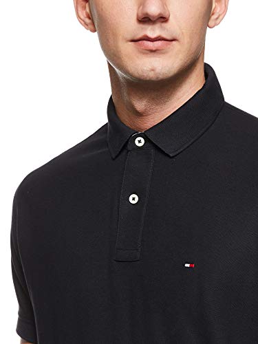 Tommy Hilfiger Core Hilfiger Regular Polo, Negro (Flag Black 060), Small para Hombre