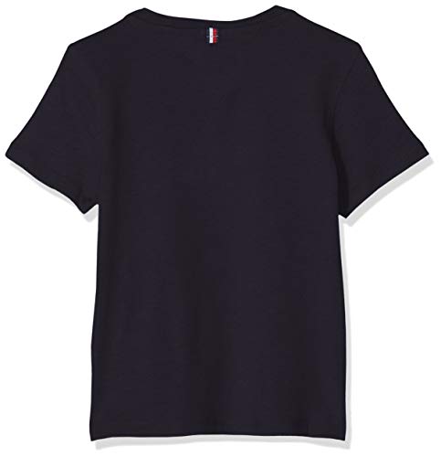 Tommy Hilfiger T Camiseta Básica de Manga Corta, Azul (Sky Captain), 98 (Talla del Fabricante: 3) para Niños