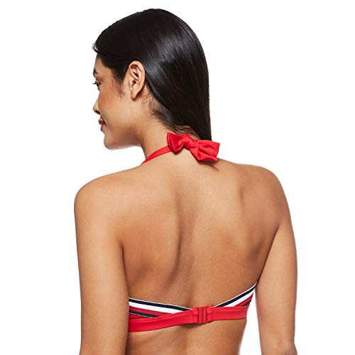 Tommy Hilfiger Women Firma Cinta Triángulo Bikini Top, Deslumbramiento Rojo Deslumbramiento Rojo XS