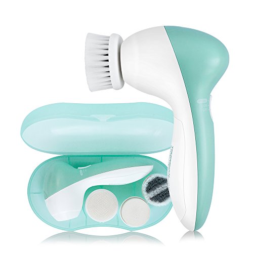 TOUCHBeauty TB-0525A Cepillo Giratorio para Limpieza Facial con 3 Cabezales con Cepillo y Estuche