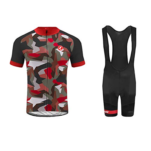 Uglyfrog Bike Wear De Manga Corto MTB Maillot+Bib Pantalones Cortos Ciclismo Hombre Bodies Tights with Gel Pad Summer Style Actualización de Estilo Equipacion Ciclista FDXDT03