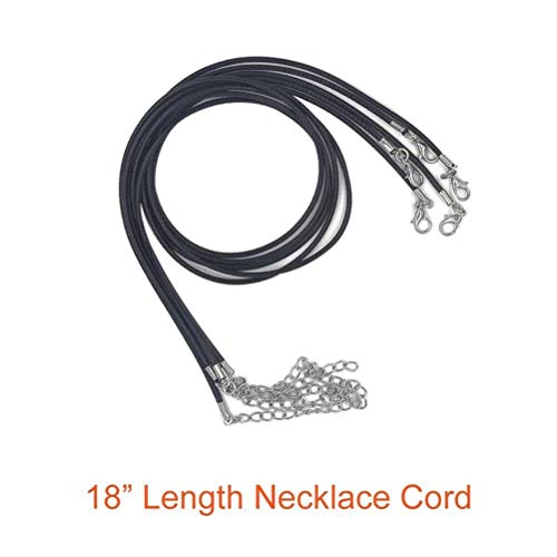 ULTNICE 100PCS encerado cadena de la cera del cordón del collar con el corchete para la joyería que hace 2.0m m negro