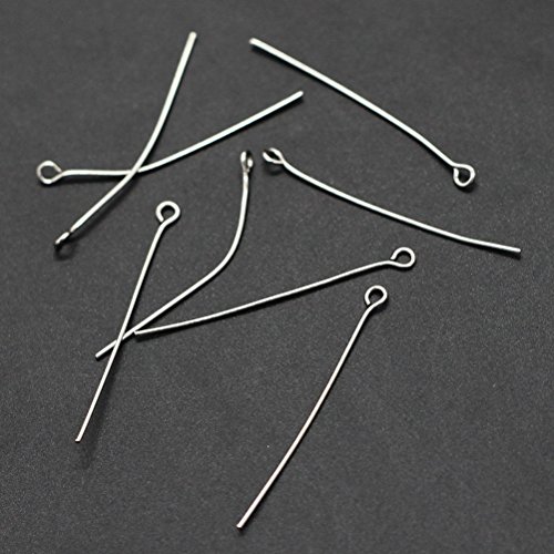 ULTNICE 200pcs inoxidable Stee Open Eye Pins para la joyería de bricolaje