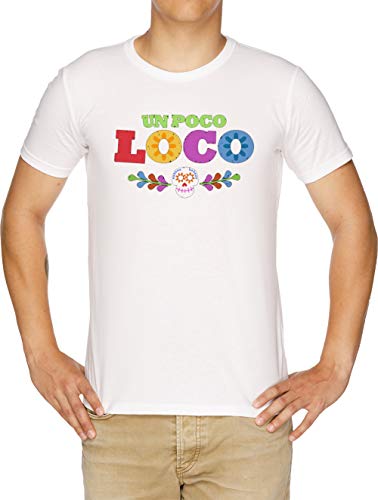 UN Poco Loco - Coco Camiseta Hombre Blanco