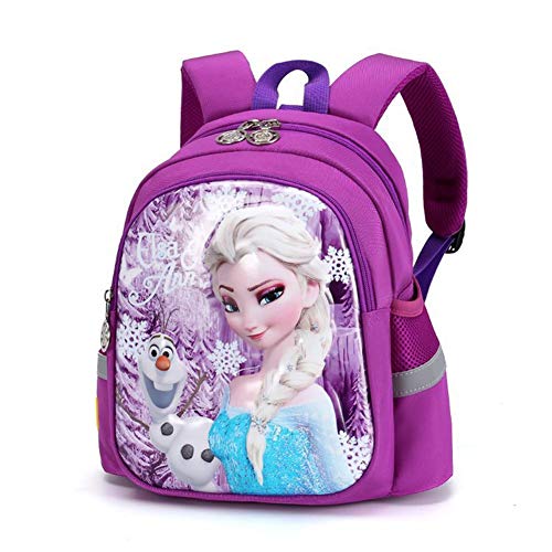 UNILIFE Mochila Infantil con Riendas para Niñas Mochila Frozen Elsa Princess Mochilas Escolares Animadas En 3D para Niñas Guardería Preescolar