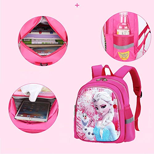 UNILIFE Mochila Infantil con Riendas para Niñas Mochila Frozen Elsa Princess Mochilas Escolares Animadas En 3D para Niñas Guardería Preescolar