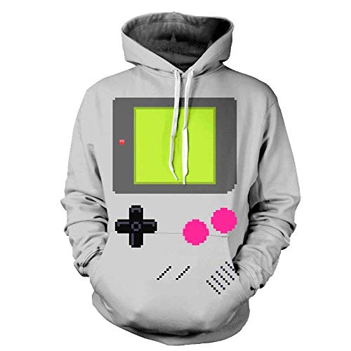 Unisex Parejas Gameboy Sudadera con Capucha Impreso en 3D Sudadera de Secado rápido Sudadera con Capucha de Manga Larga Bolsillos Top WY-61 (Color : Multi-Colored, Size : L/XL)