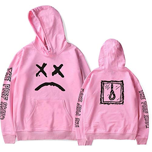 Unisex Sudadera con Capucha 2018 Lil Peep Rapper Harajuku Hip Hop Spring Sudadera con Capucha Hombres Mujeres Estampado Ropa EMO Rap Cool Street Hoodie Sweatshirt Rosa X-Small