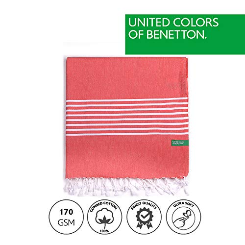 UNITED COLORS OF BENETTON. Hamman 80x165cm 170gsm 100% algodón Rojo Casa Benetton, 80x165