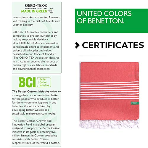 UNITED COLORS OF BENETTON. Hamman 80x165cm 170gsm 100% algodón Rojo Casa Benetton, 80x165