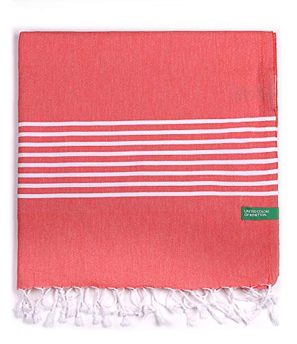 UNITED COLORS OF BENETTON. Hamman 80x165cm 170gsm 100% algodón Rojo Casa Benetton, 80x165