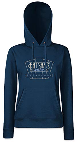 Urban Backwoods Fat Sam's Hoodie Sudadera con Capucha para Mujer Azul Talla S