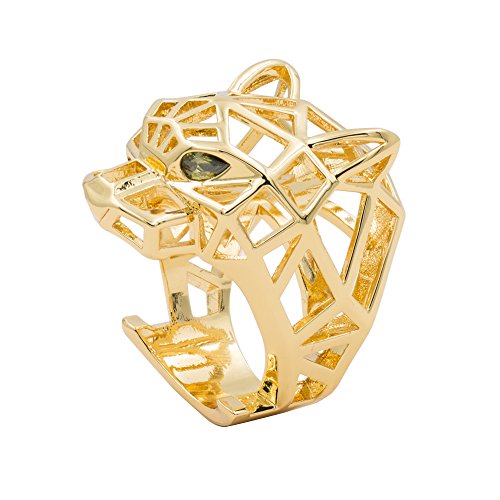 Verde Ojos Pantera Leopardo Anillo de Cóctel Para Hombres/mujeres Cristales De La Joyería