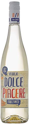 Vino Blanco Dolce Piacere Frizzante, Pack de 6 Botellas de 750 ml (Total: 4.5 L) Bodega Cuatro Rayas