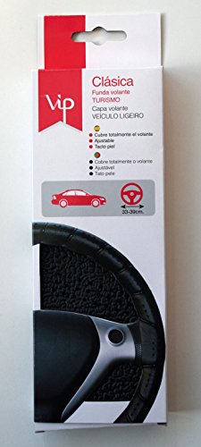 Vip - Funda de volante para coche, modelo CLÁSSICA TURISMO, Cubre volante de coche, color negro.