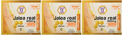 Vive+ Jalea Real para Adultos - 3 Paquetes de 12 Unidades