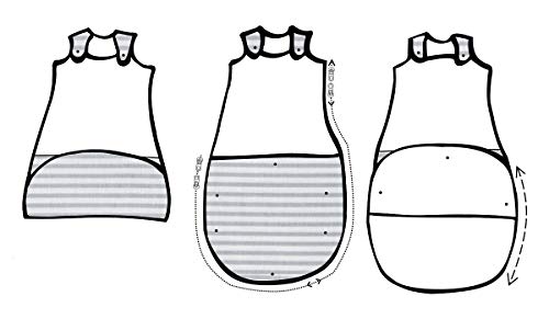 Vizaro - Saco de Dormir Evolutivo (4-36 meses) 100g - 4,5Tog - INVIERNO, ENTRETIEMPO - Algodón Puro - Hecho UE, OekoTex - Líneas